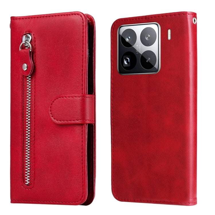 Fashion Calf Texture Zipper Leather Phone Case