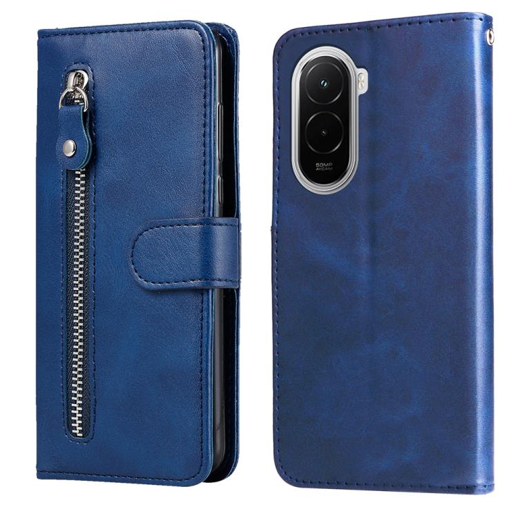 Fashion Calf Texture Zipper Leather Phone Case