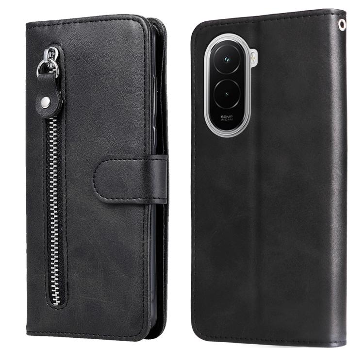 Fashion Calf Texture Zipper Leather Phone Case