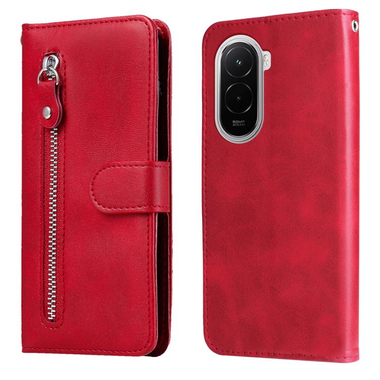 Fashion Calf Texture Zipper Leather Phone Case
