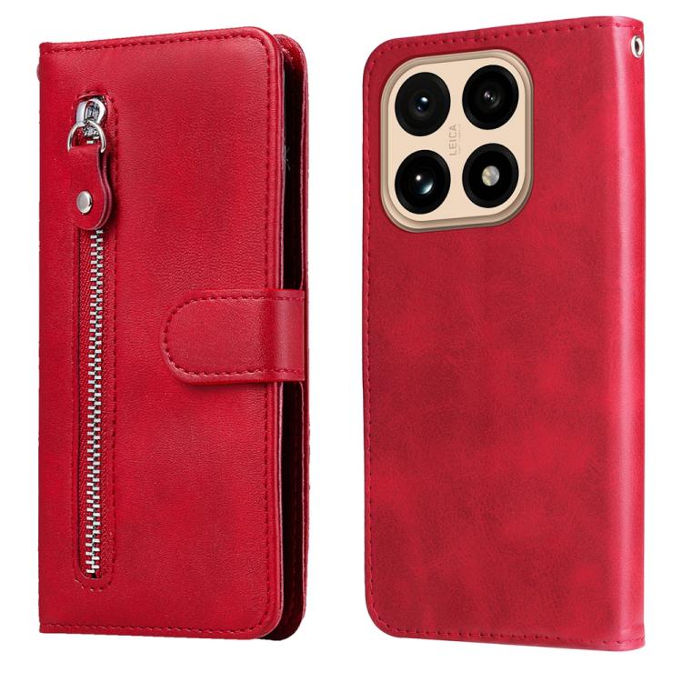 Fashion Calf Texture Zipper Leather Phone Case