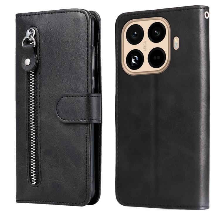 Fashion Calf Texture Zipper Leather Phone Case