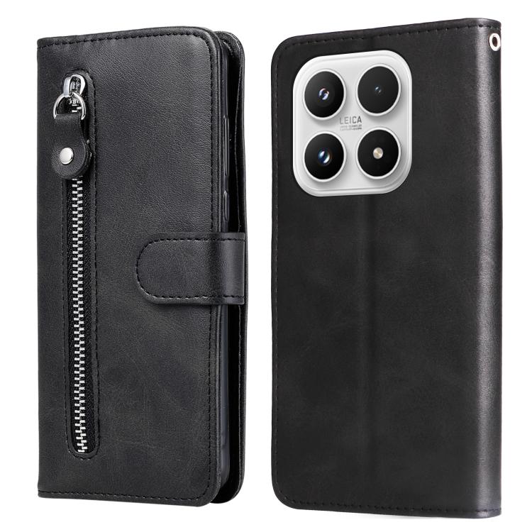 Fashion Calf Texture Zipper Leather Phone Case