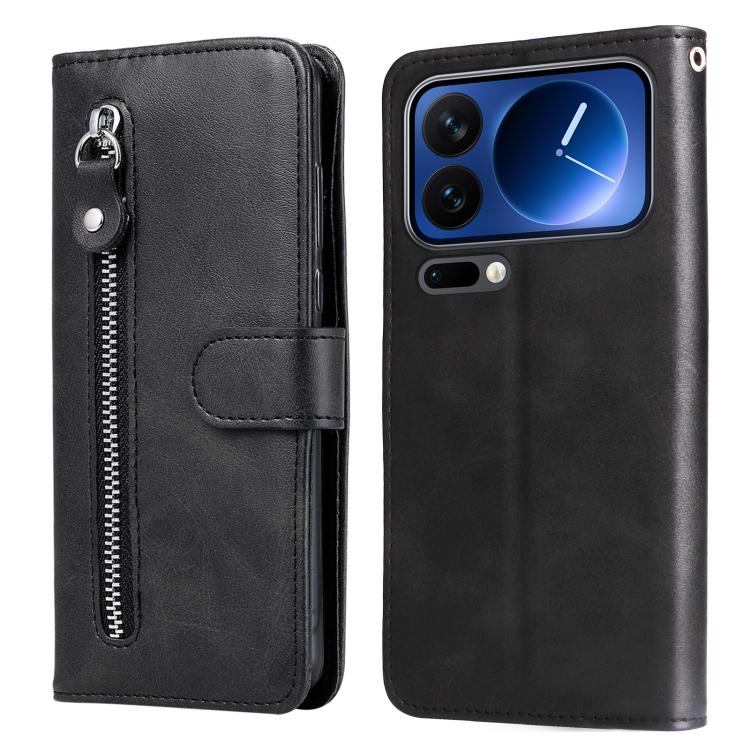 Fashion Calf Texture Zipper Leather Phone Case
