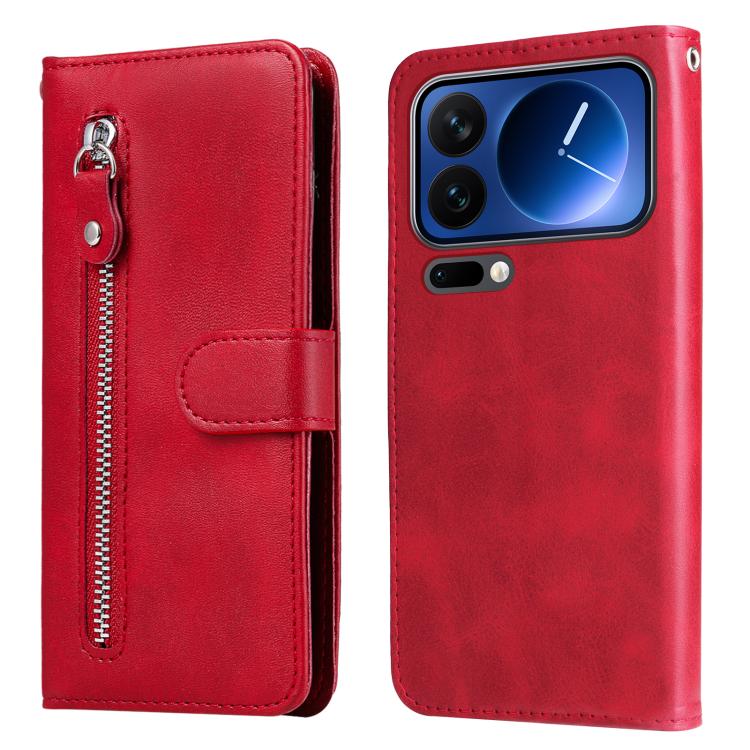 Fashion Calf Texture Zipper Leather Phone Case