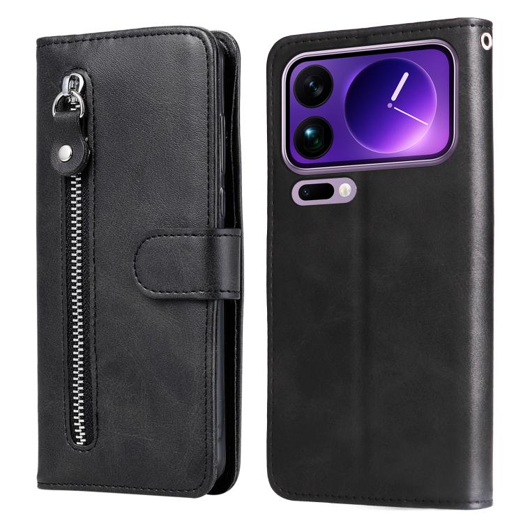 Fashion Calf Texture Zipper Leather Phone Case