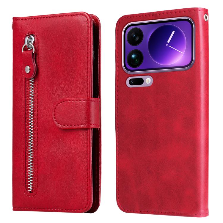 Fashion Calf Texture Zipper Leather Phone Case