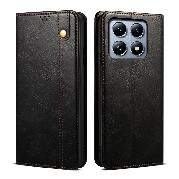 Oil Wax Crazy Horse Texture Leather Phone Case