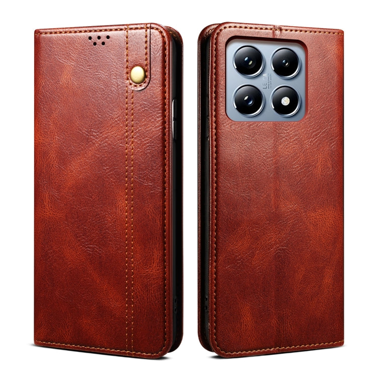 Oil Wax Crazy Horse Texture Leather Phone Case