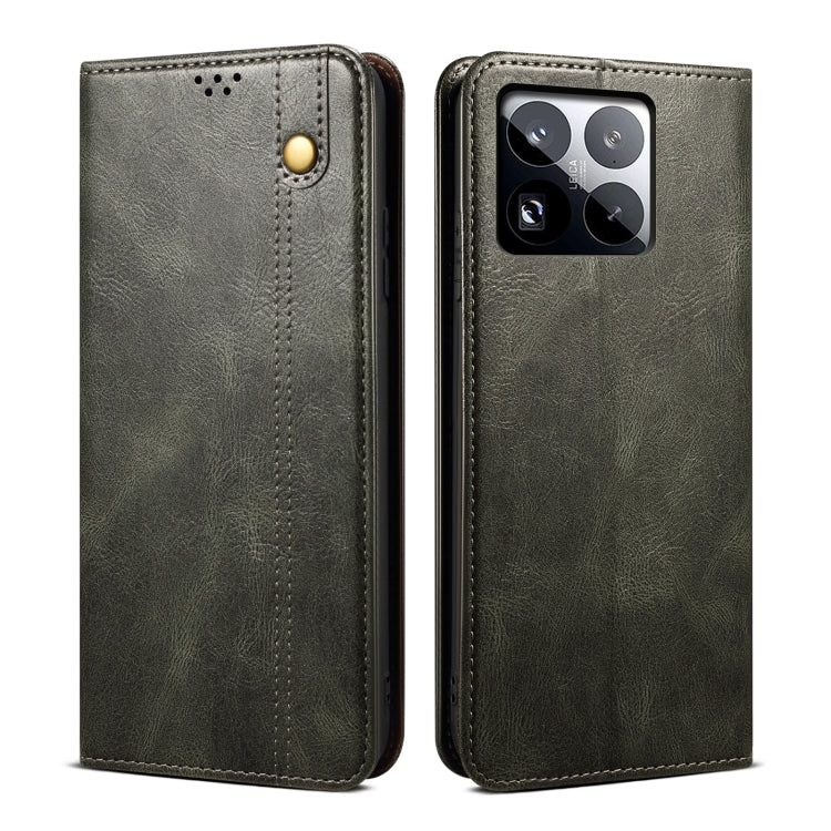 Oil Wax Crazy Horse Texture Leather Phone Case