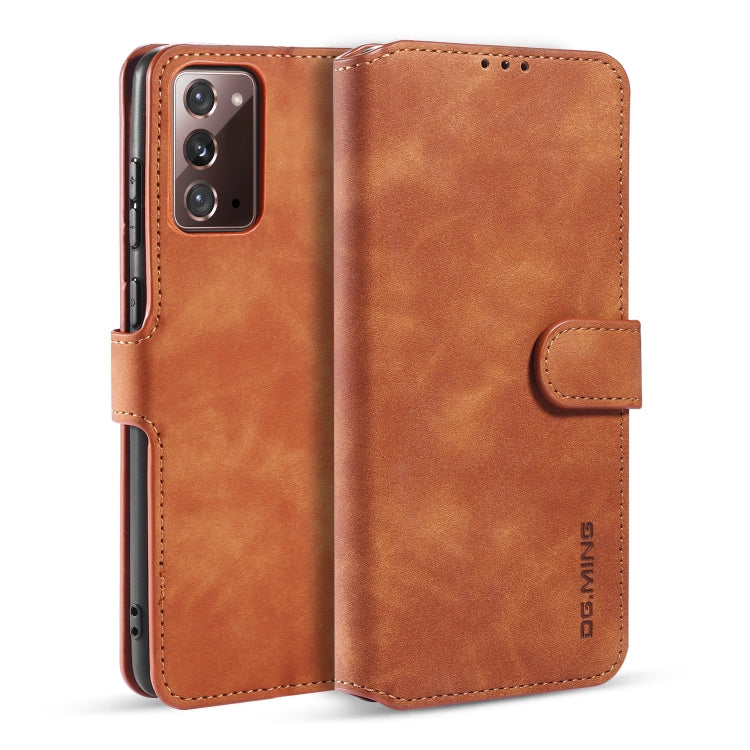 DG.MING Retro Oil Side Horizontal Flip Case with Holder & Card Slots & Wallet, For Samsung Galaxy Note20 Ultra, For Samsung Galaxy Note20, For OnePlus Nord, For OPPO Realme C11