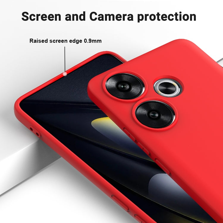 Solid Color Liquid Silicone Dropproof Full Coverage Phone Case, For Xiaomi Poco F6