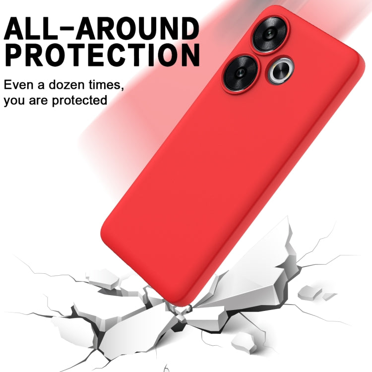 Solid Color Liquid Silicone Dropproof Full Coverage Phone Case, For Xiaomi Poco F6