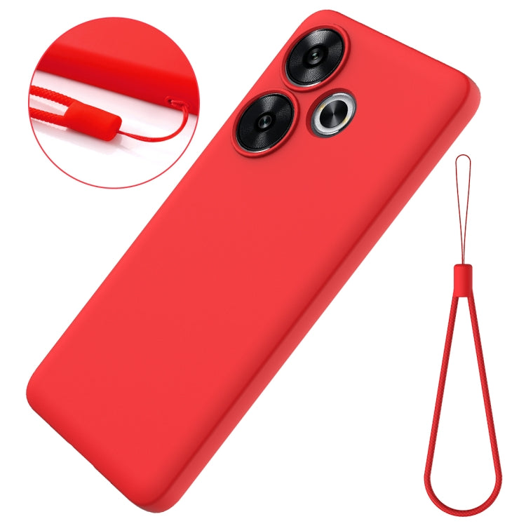 Solid Color Liquid Silicone Dropproof Full Coverage Phone Case, For Xiaomi Poco F6