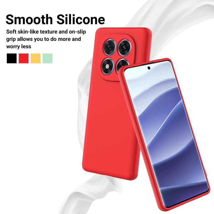 Solid Color Liquid Silicone Dropproof Full Coverage Phone Case, For Xiaomi Poco X7, For Xiaomi Poco X7 Pro, For Xiaomi Poco M7 Pro 5G, For Xiaomi 15 Pro, For Xiaomi 15, For Xiaomi 14T Pro, For Xiaomi 14T, For Xiaomi Poco M6 4G