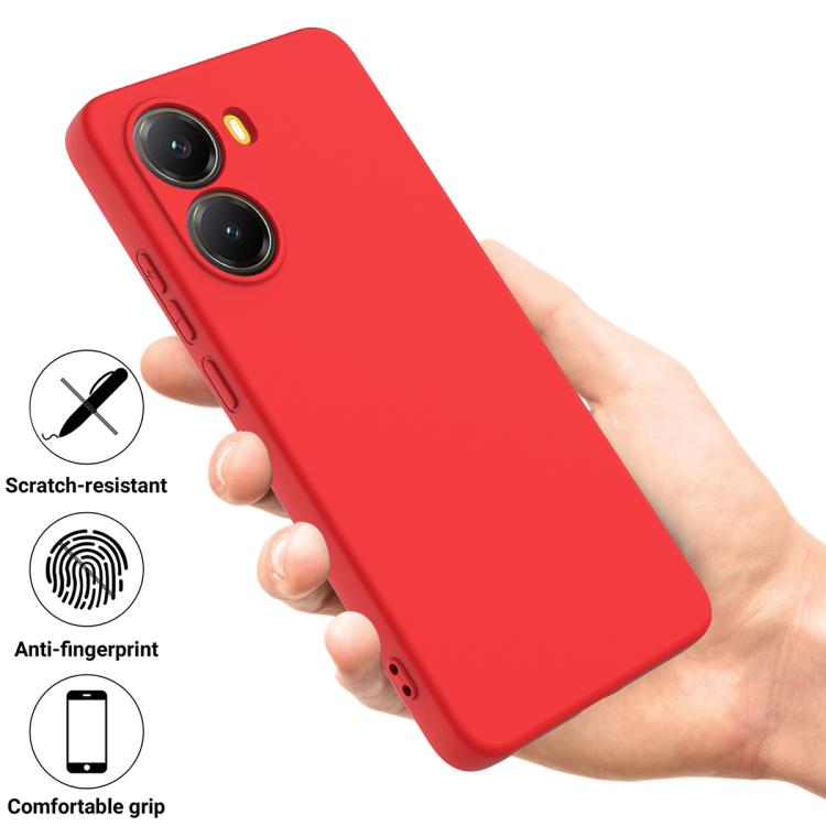 Solid Color Liquid Silicone Dropproof Full Coverage Phone Case