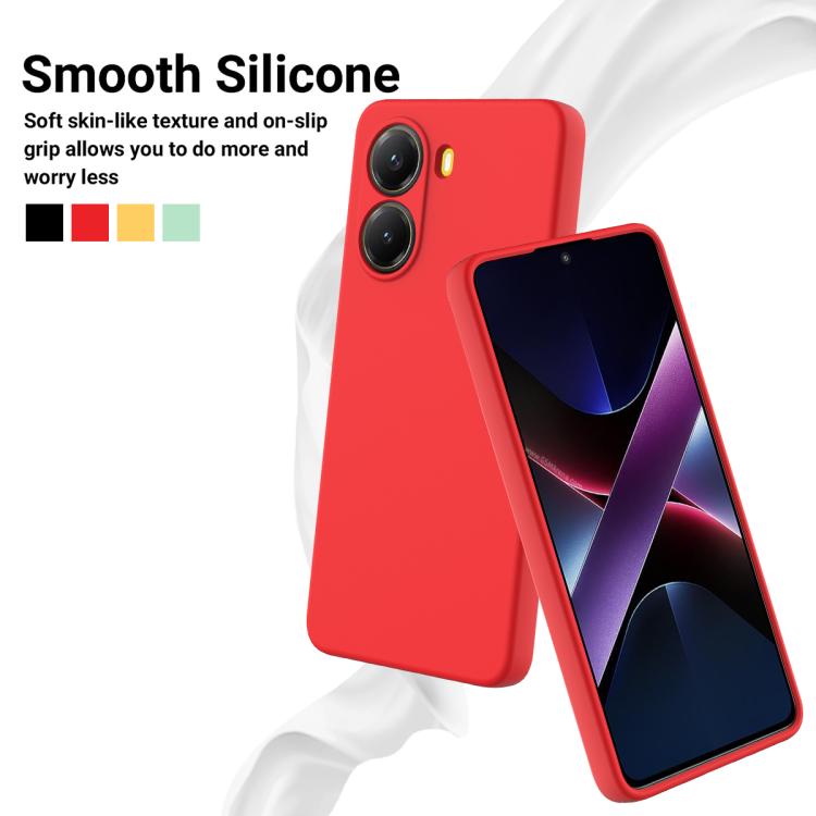 Solid Color Liquid Silicone Dropproof Full Coverage Phone Case