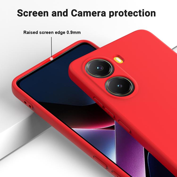 Solid Color Liquid Silicone Dropproof Full Coverage Phone Case
