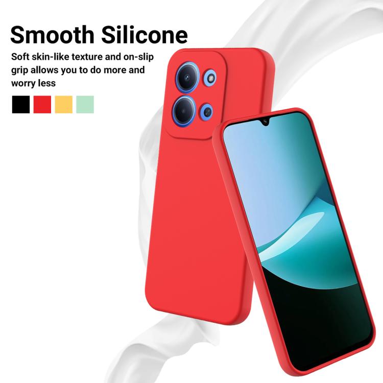 Solid Color Liquid Silicone Dropproof Full Coverage Phone Case