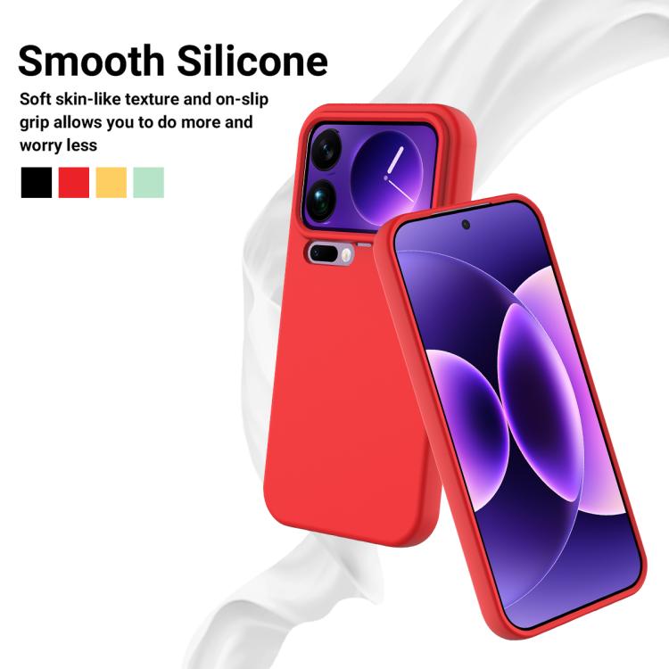 Solid Color Liquid Silicone Dropproof Full Coverage Phone Case