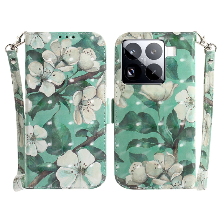 3D Colored Flip Leather Phone Case, For Xiaomi 15T 5G, For Xiaomi 15 Pro