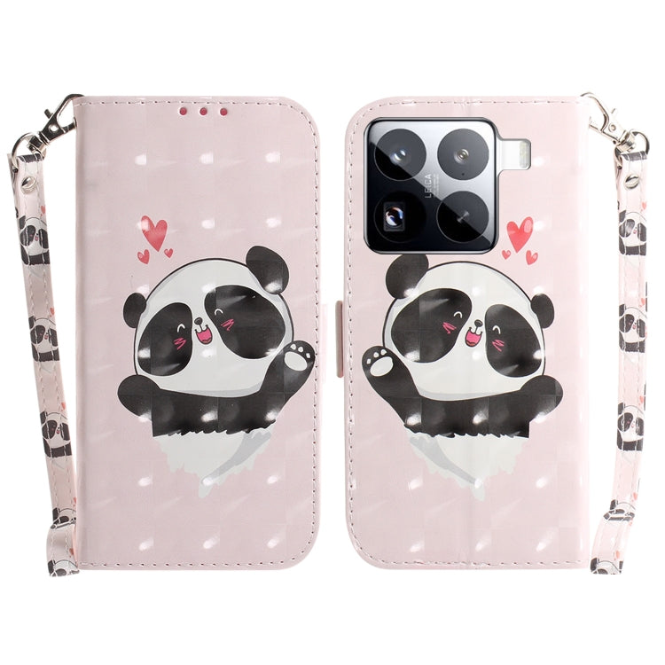 3D Colored Flip Leather Phone Case, For Xiaomi 15T 5G, For Xiaomi 15 Pro