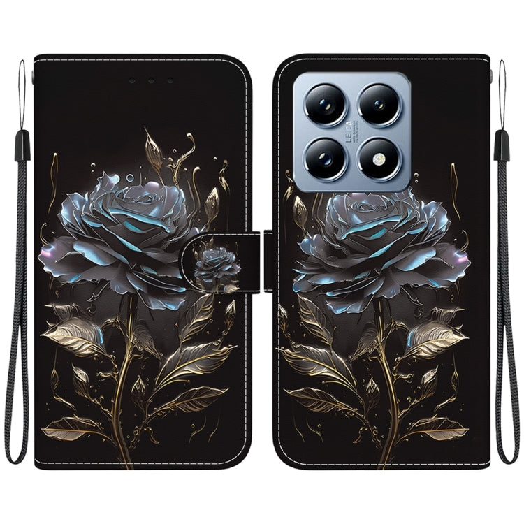 Crystal Texture Colored Drawing Leather Phone Case