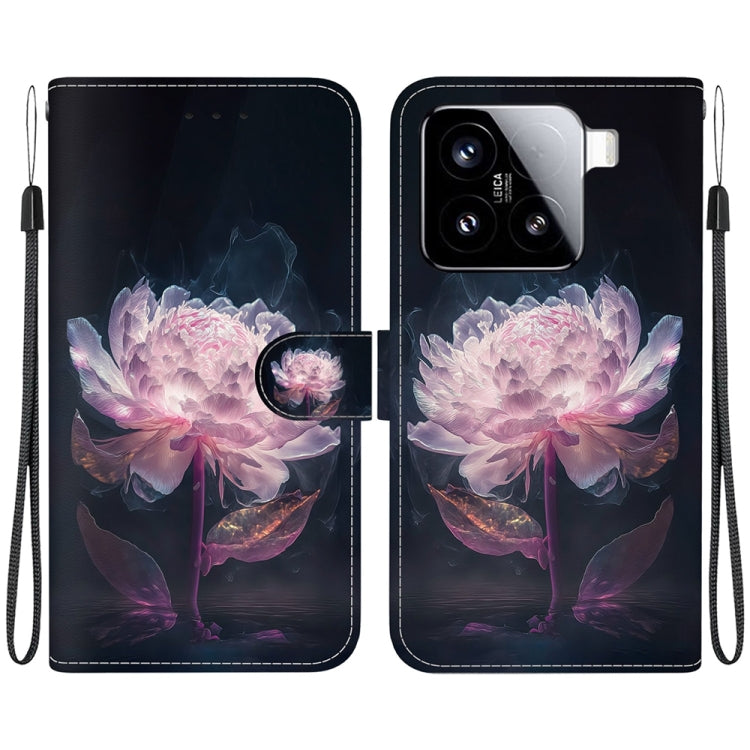 Crystal Texture Colored Drawing Leather Phone Case, For Xiaomi 15, For Xiaomi 14T Pro