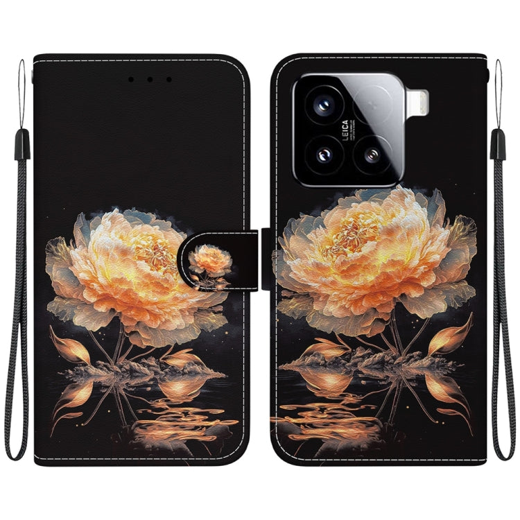 Crystal Texture Colored Drawing Leather Phone Case, For Xiaomi 15 Pro, For Xiaomi 15