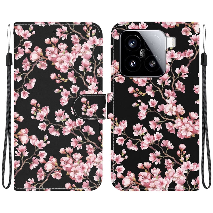 Crystal Texture Colored Drawing Leather Phone Case, For Xiaomi 15 Pro, For Xiaomi 15