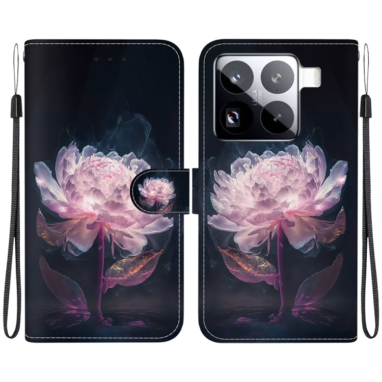 Crystal Texture Colored Drawing Leather Phone Case