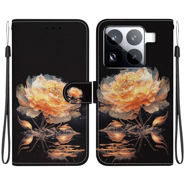 Crystal Texture Colored Drawing Leather Phone Case