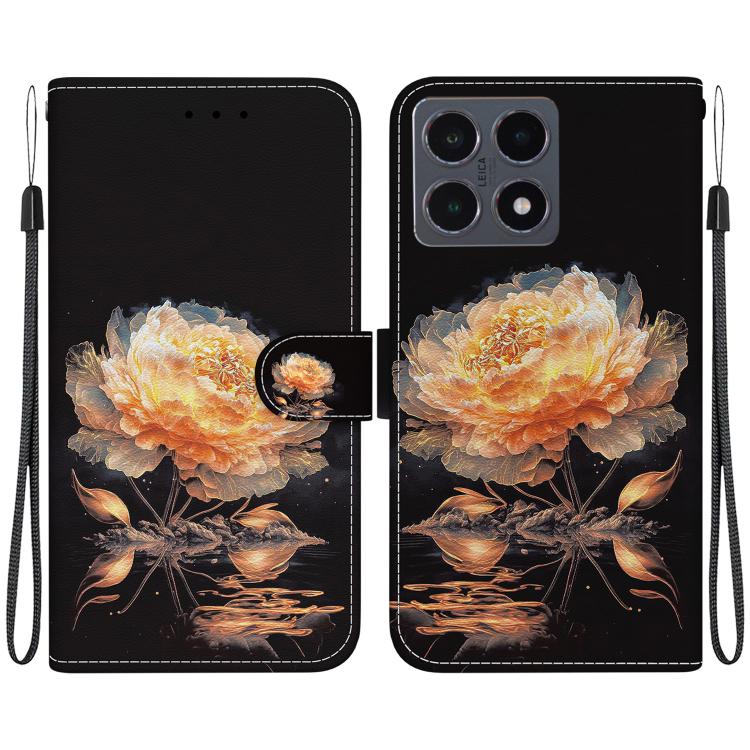 Crystal Texture Colored Drawing Leather Phone Case