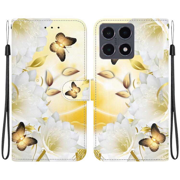 Crystal Texture Colored Drawing Leather Phone Case