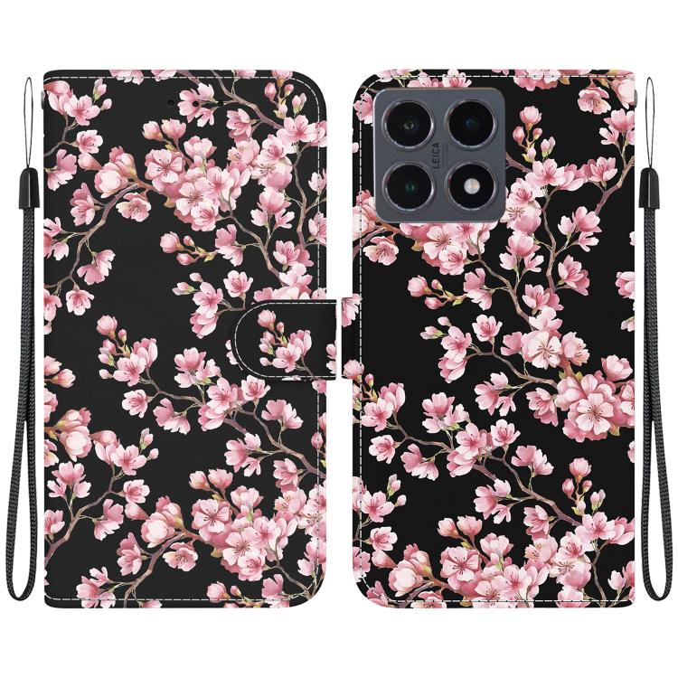 Crystal Texture Colored Drawing Leather Phone Case
