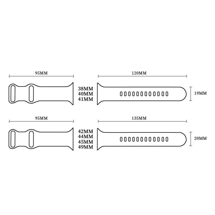 Concave Leopard Printed Silicone Watch Band, For Apple Watch SE 2023 44mm, For Apple Watch SE 2023 40mm, For Apple Watch Ultra 2 49mm, For Apple Watch Series 9 45mm