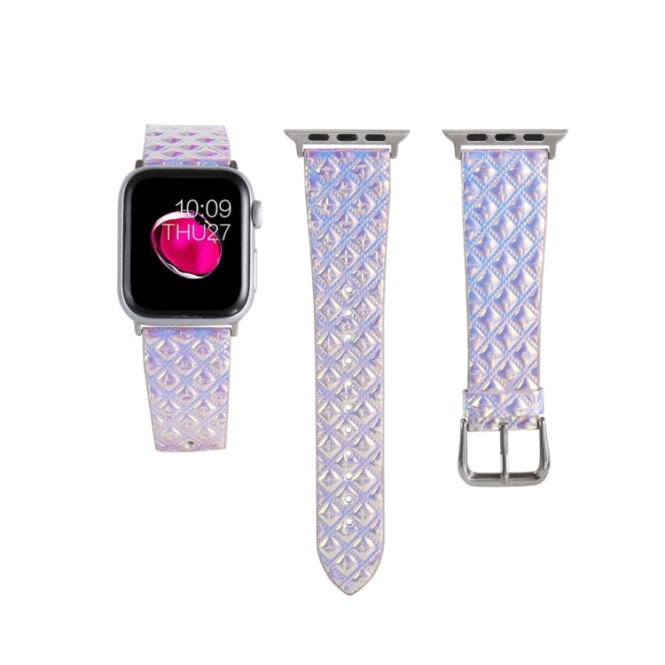 Discolor Glitter Fish Scale Texture Replacement Strap Watchband, For Apple Watch 5 &amp; 4 40mm / 3 &amp; 2 &amp; 1 38mm, For Apple Watch 5 &amp; 4 44mm / 3 &amp; 2 &amp; 1 42mm