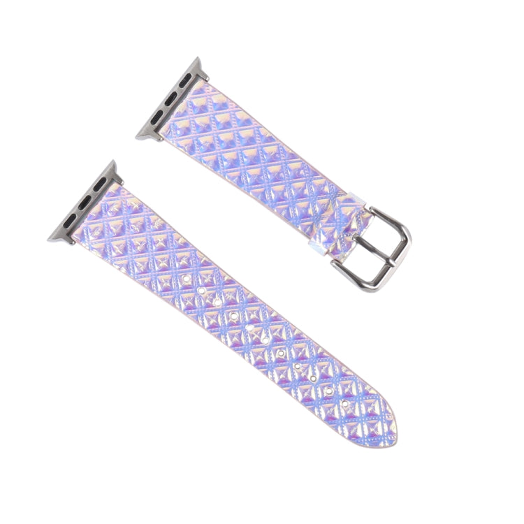 Discolor Glitter Fish Scale Texture Replacement Strap Watchband, For Apple Watch 5 &amp; 4 40mm / 3 &amp; 2 &amp; 1 38mm, For Apple Watch 5 &amp; 4 44mm / 3 &amp; 2 &amp; 1 42mm