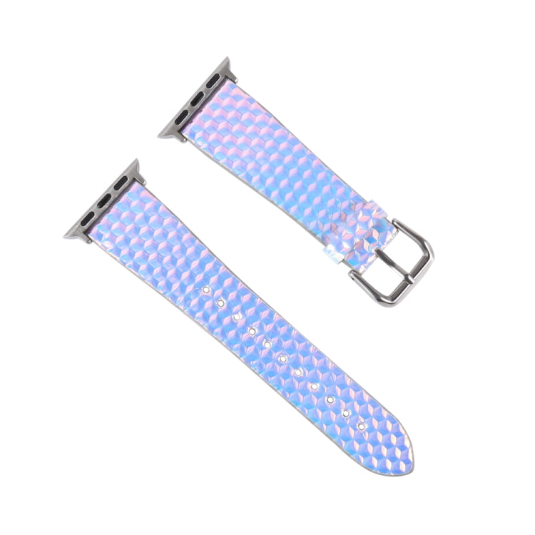 Discolor Glitter Fish Scale Texture Replacement Strap Watchband, For Apple Watch 5 &amp; 4 40mm / 3 &amp; 2 &amp; 1 38mm, For Apple Watch 5 &amp; 4 44mm / 3 &amp; 2 &amp; 1 42mm