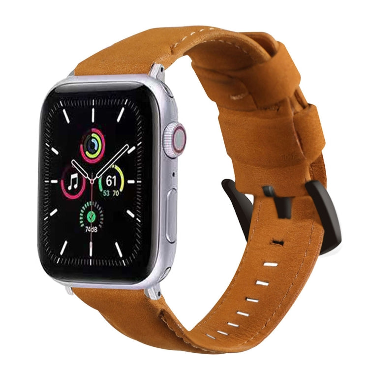 Genuine Leather Replacement Strap Watchband, For Apple Watch 5 &amp; 4 40mm / 3 &amp; 2 &amp; 1 38mm, For Apple Watch 5 &amp; 4 44mm / 3 &amp; 2 &amp; 1 42mm