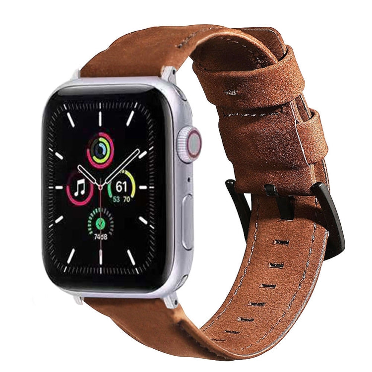 Genuine Leather Replacement Strap Watchband, For Apple Watch 5 &amp; 4 40mm / 3 &amp; 2 &amp; 1 38mm, For Apple Watch 5 &amp; 4 44mm / 3 &amp; 2 &amp; 1 42mm