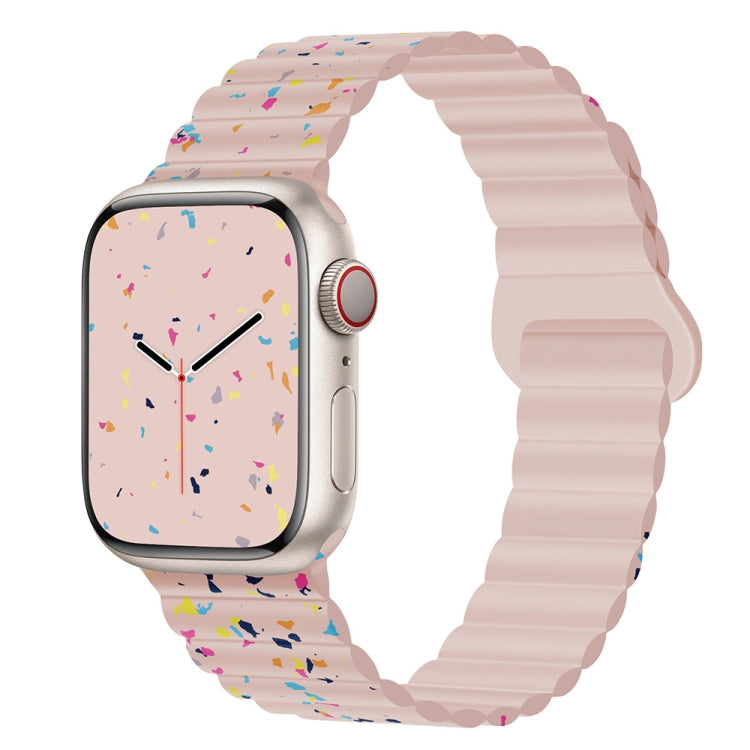 Colorful Dots Magnetic Silicone Watch Band, For Apple Watch Series 10 46mm, For Apple Watch Series 10 42mm, For Apple Watch SE 2023 44mm, For Apple Watch SE 2023 40mm, For Apple Watch Ultra 2 49mm, For Apple Watch Series 9 45mm