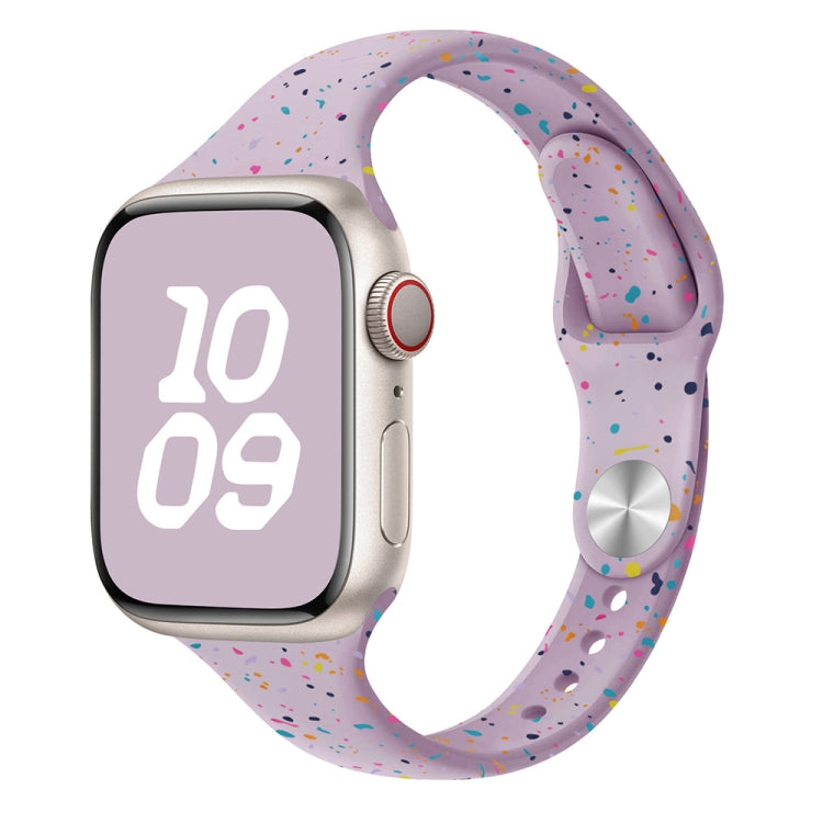 Slim Style Colorful Dots Silicone Watch Band, For Apple Watch SE 2023 44mm, For Apple Watch SE 2023 40mm