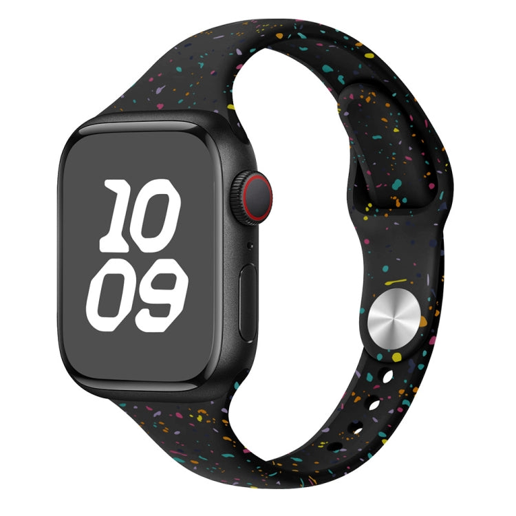 Slim Style Colorful Dots Silicone Watch Band, For Apple Watch SE 2023 44mm, For Apple Watch SE 2023 40mm