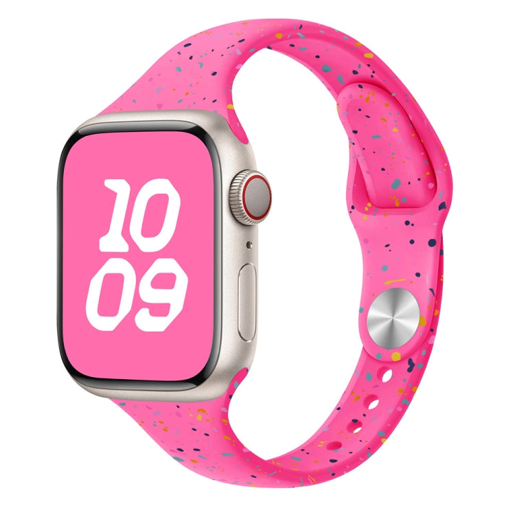 Slim Style Colorful Dots Silicone Watch Band, For Apple Watch Ultra 2 49mm, For Apple Watch Series 9 45mm