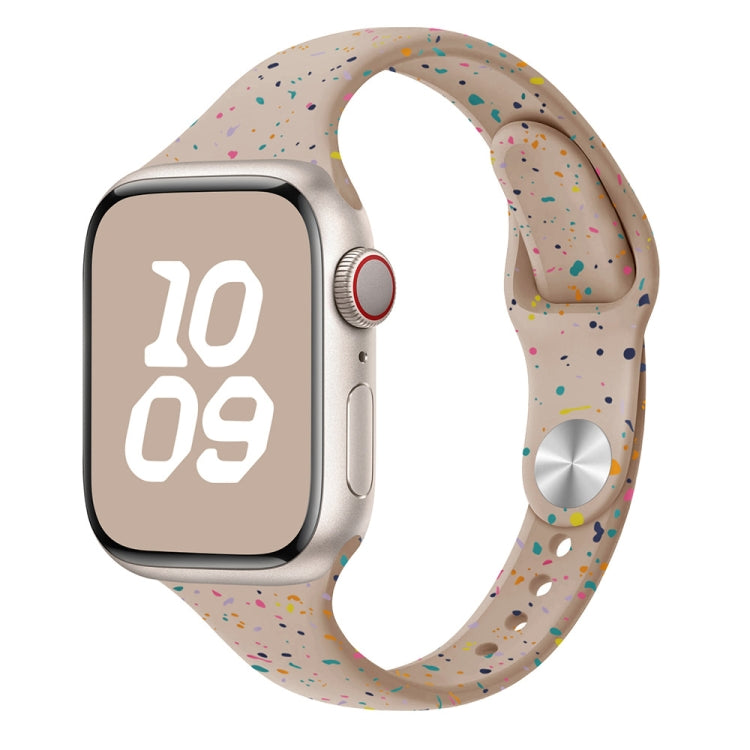 Slim Style Colorful Dots Silicone Watch Band, For Apple Watch Ultra 2 49mm, For Apple Watch Series 9 45mm