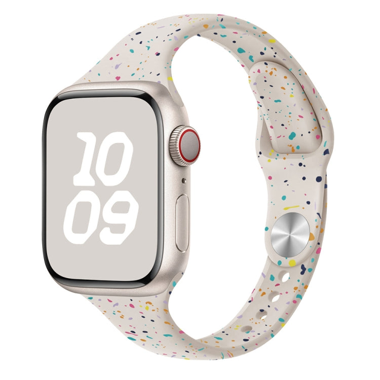 Slim Style Colorful Dots Silicone Watch Band, For Apple Watch Ultra 2 49mm, For Apple Watch Series 9 45mm