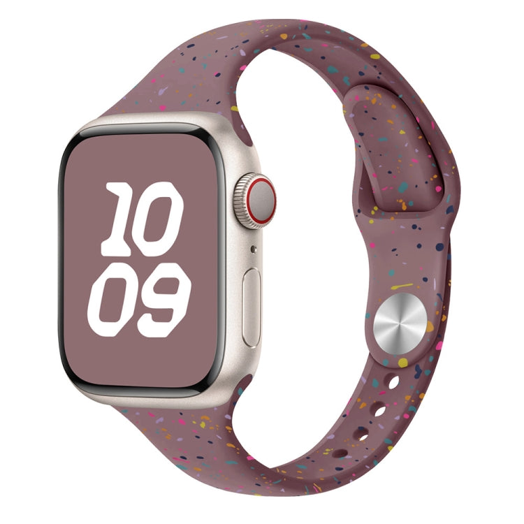 Slim Style Colorful Dots Silicone Watch Band, For Apple Watch Ultra 2 49mm, For Apple Watch Series 9 45mm