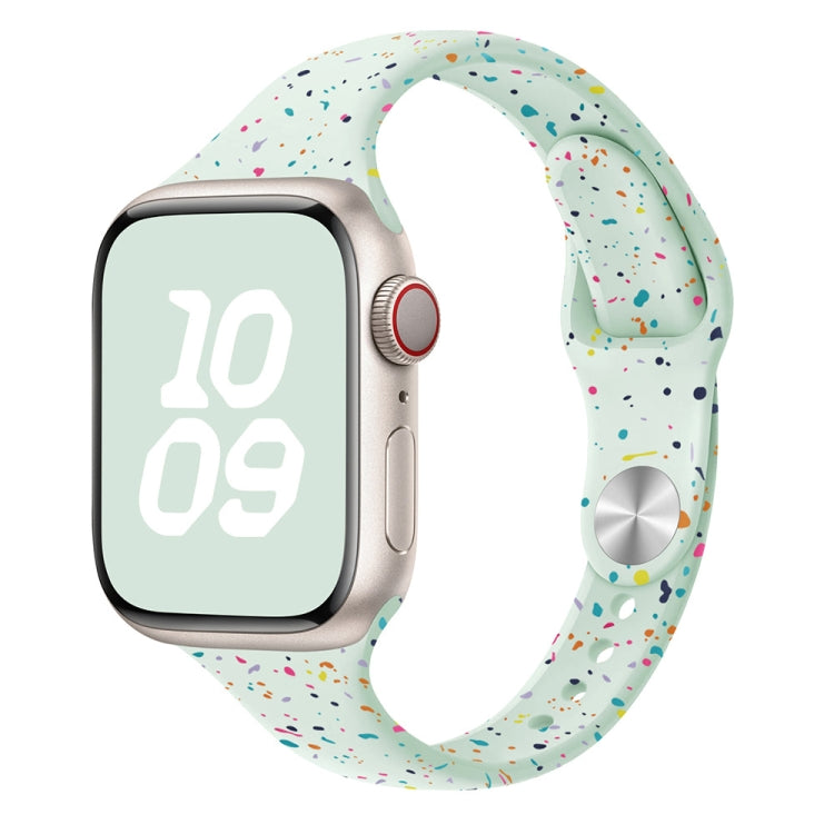 Slim Style Colorful Dots Silicone Watch Band, For Apple Watch SE 40mm, For Apple Watch SE 44mm