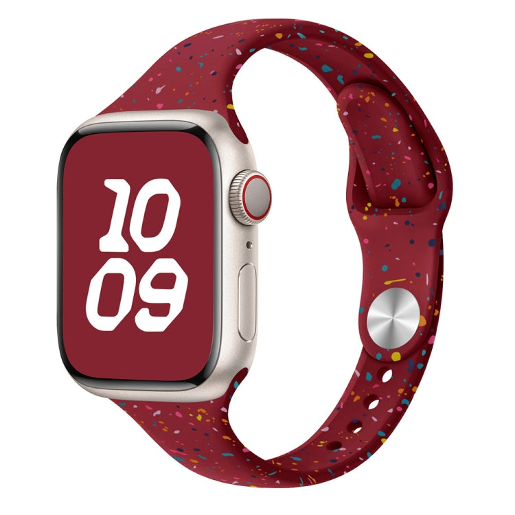 Slim Style Colorful Dots Silicone Watch Band, For Apple Watch SE 40mm, For Apple Watch SE 44mm